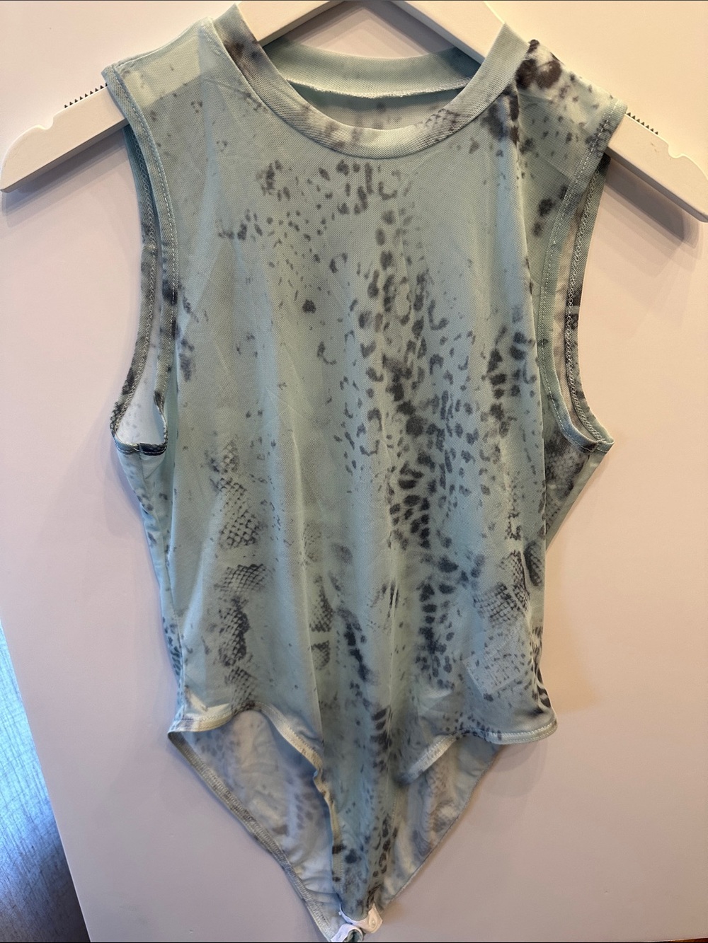 2 piece set NWOT Light Blue Animal Print Maxi Skirt with Side Slit - Picture 2 of 10
